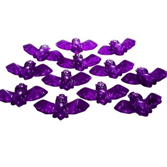 12 Purple Vampire Bat String Light Covers Halloween Party Decor Vintage Crafts - Picture 7 of 7